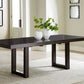 Neymorton - Dark Grayish Brown - Rectangular Dining Room Butterfly Extension Table