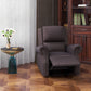 Swivel Recliner Chair, Reclining Sofa, PU Leather Rocker with Thick Padded Back and Seat for Living Room, Brown