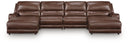 4 Pc. Power Reclining Sectional With Double Chaise And 2 Armless Chairs