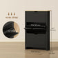 Shoe Storage Cabinet with 3 Flip Drawers and Adjustable Shelves for 12-18 Pairs of Shoes, Black