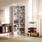 9-Tier DVD Shelf with 18 Compartments and 14 Adjustable Shelves, Holds 640 CDs, 360 DVDs or 430 Blu-rays, White