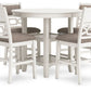 Erinberg - Antique White - Dining Room Counter Table Set (Set of 5)