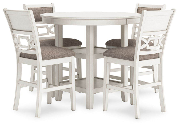 Erinberg - Antique White - Dining Room Counter Table Set (Set of 5) - Forward Furniture