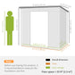 6 x 4FT Galvanized Garden Storage Shed, Metal Outdoor Shed with Double Doors and 2 Vents, Light Grey
