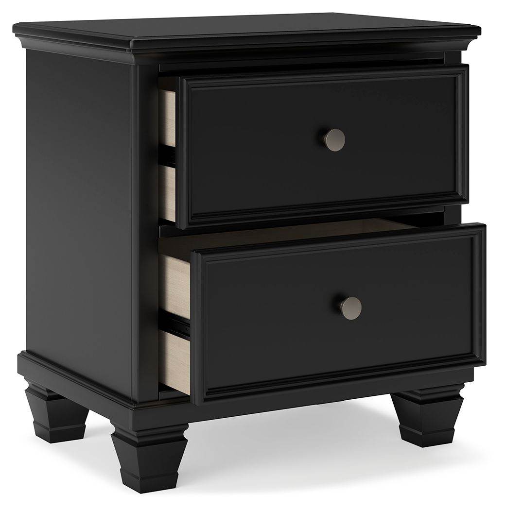 Lanolee - Black - Two Drawer Nightstand - Forward Furniture