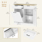 Tilt-Out Trash Cabinet with 2 Drawers - White