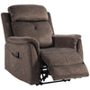 Manual Recliner with Massage and Side Pockets - Brown