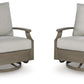 Rainier Ranch - Swivel Glider Chair With Cushion - Brown / Beige