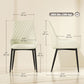 Set of 4 Upholstered Kitchen Chairs, Modern Dining Chairs with Diamond Tufting and Steel Legs for Dining Room, Cream White