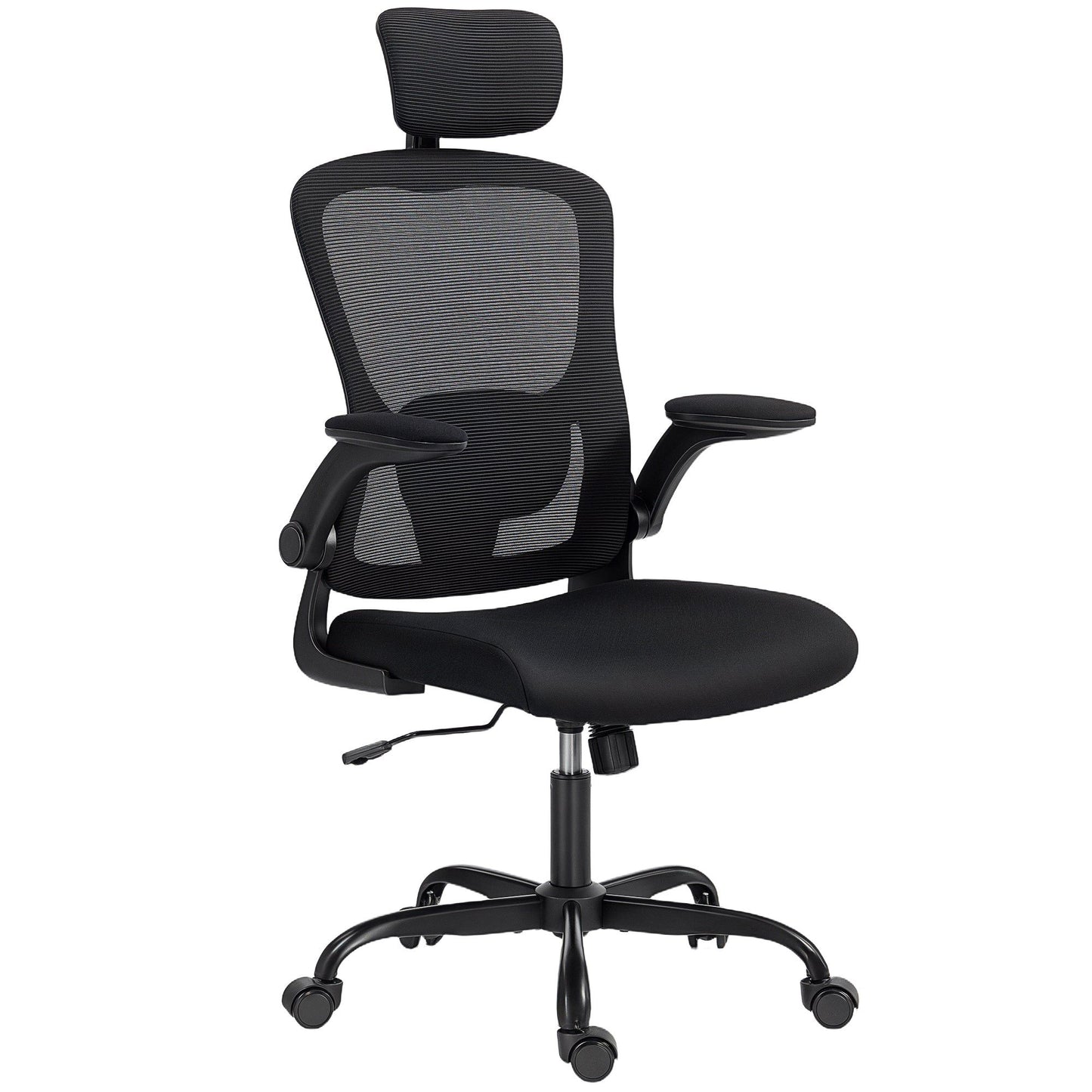 Ergonomic Mesh Office Chair with Lumbar Support - Black