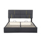 Queen Size Bedroom Set with Storage Ottoman, Upholstered Fabric, Hydraulic Platform Bed for Living Room, 85" L x 64.5" W x 41" H, Black