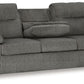 Bindura - Mineral - Sofa With Drop Down Table