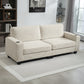 3-Seater Sofa with Cup Holders - Cream White
