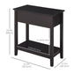 End Side Table in Flip Top Design with Cabinet and Bottom Shelf, Storage Furniture Decoration for Bedroom Living Room Office, Dark Coffee