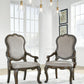 Maylee - Dining Upholstered Arm Chair (Set of 2) - Dark Brown