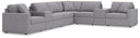 8 Pc. Sectional With Storage Consoles
