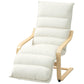 Velvet Accent Chair with Footrest - Cream White