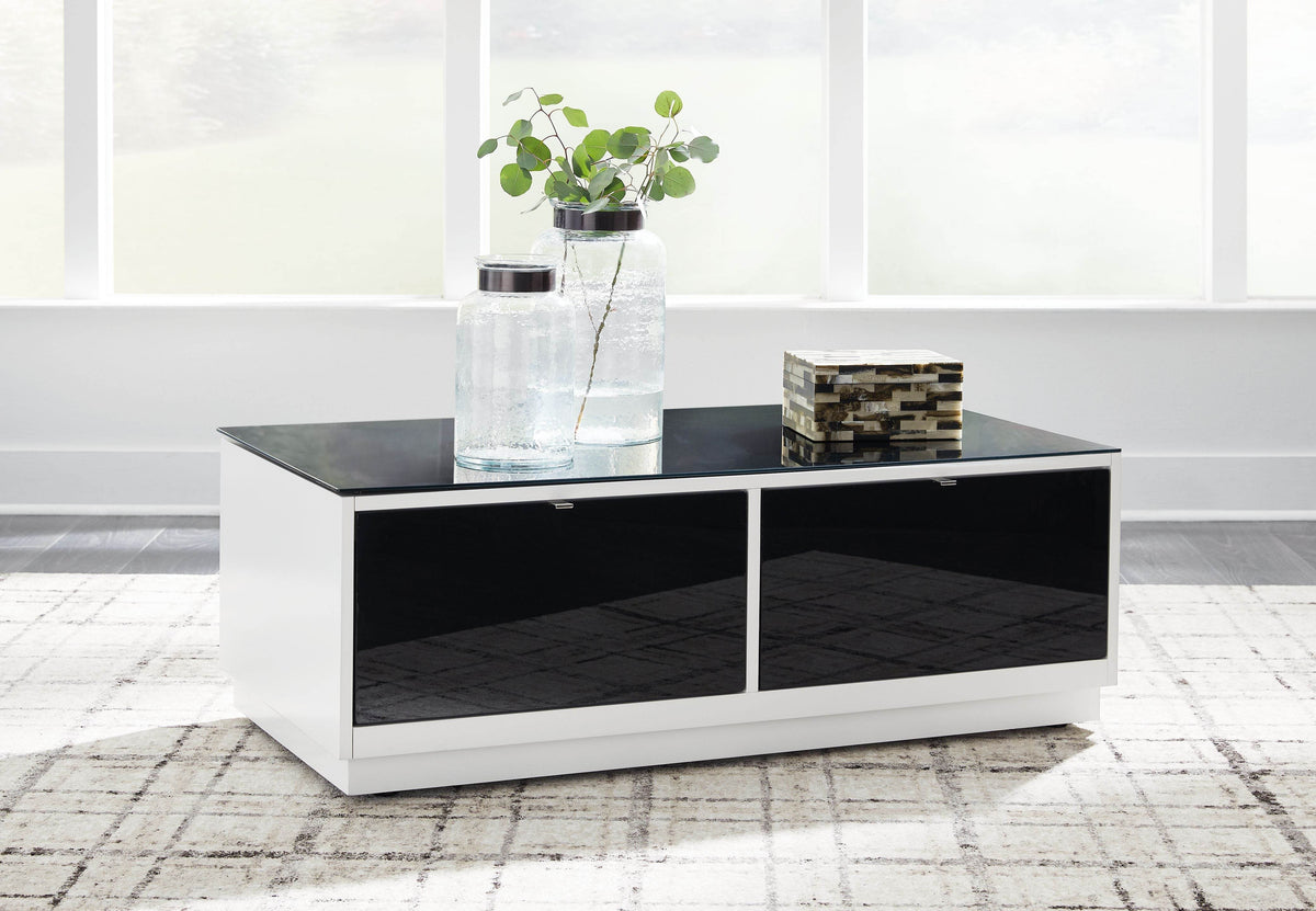 Gardoni - White / Black - Rectangular Cocktail Table - Forward Furniture