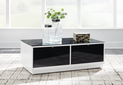 Gardoni - White / Black - Rectangular Cocktail Table - Forward Furniture