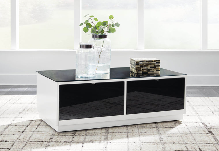 Gardoni - White / Black - Rectangular Cocktail Table - Forward Furniture