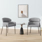 Set of 2 Upholstered Dining Chairs with Comfortable Foam Cushions, Kitchen Chairs for Living Room, 23'' L x 23.5'' W x 30'' H, Light Gray