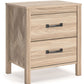 Battelle - Tan - Two Drawer Night Stand