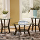 Fantell - Dark Brown - Occasional Table Set (Set of 3)