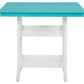 Eisely - Turquoise / White - Square Counter Tbl W/Umb Opt