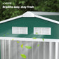 7' x 4' x 6' Garden Storage Shed Outdoor Patio Metal Tool Storage House w/ Foundation Kit and Double Doors Green