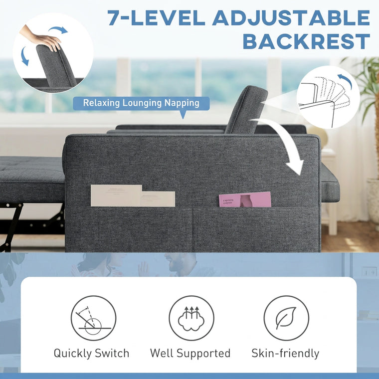 Pull-Out Sleeper Loveseat with USB Ports