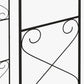 7.6FT Metal Garden Arch with Gate, Garden Arbor Trellis for Climbing Plants, Roses, Vines, Wedding Arch, Black