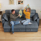 Convertible Sectional Sofa Bed, Pull Out Sleeper Sofa Couch with USB-A+C, Chaise Storage, L-Shaped Futon Couch, Dark Grey