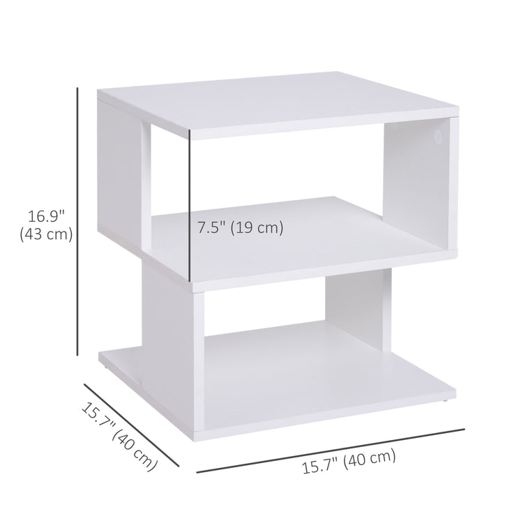 Slim Nightstand for Small Spaces - White