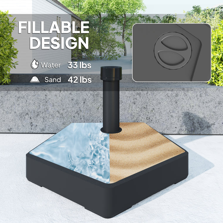 Black Heavy Duty Umbrella Base Holder