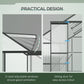 20' x 8' x 6.9' Walk-in Greenhouse with Adjustable Roof Vent, Rain Gutter and Sliding Door for Winter, Large Aluminum Greenhouse, Clear