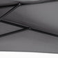 9.8ft Half Umbrella Semi Round Patio Parasol with Crank Handle, Top Vent for Garden, Balcony- NO BASE INCLUDED, Grey
