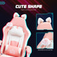 Cute Racing Gamer Chair, Faux Leather Gaming Chair with Footrest, Headrest and Lumbar Support, Pink