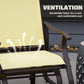 Outdoor Glider Chair, Patio Glider with Steel Frame and Mesh Fabric, Outdoor Chair for Backyard, Garden, Porch, Beige