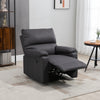 Recliner Chair, Manual Reclining Chair with Footrest, Padded Seat for Living Room, Bedroom, Study, Dark Grey