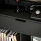Tall Bookshelf with Drawer, Freestanding Bookcase for Bedroom, Living Room, Home Office, Black