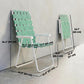 Set of 2 Folding Patio Chairs, Portable Chair Set with Armrests for Camping, Garden, Pool, Beach, Backyard, Green
