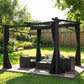 Metal Pergola with Sliding Roof Canopy, Retractable Pergola Canopy