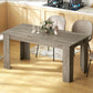 63" Kitchen Table for 4-6 People, Dining Table with Wood Effect for Dining Room, Grey