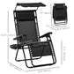Outdoor Zero Gravity Reclining Lounger Chair with Canopy Shade, Side Tray, Cupholder, Beige