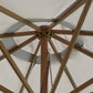 10' x 8' Wooden Patio Umbrella, Garden Parasol, Outdoor Sunshade Canopy with Bamboo Rib for Outdoor, Grey