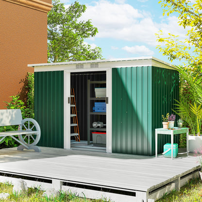 9' x 4' Metal Tool Shed with Foundation Kit and Ventilation