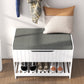 Wall Mounted Coat Rack with Shoe Storage Bench, Hall Tree and Bench, Clothes Hanger Rack with Shelves for Hallway White