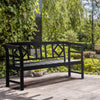 3-Person Wood Garden Bench with Diamond Backrest