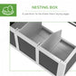 Wooden Chicken Coop with Nesting Box for 2-4 Chickens, Dark Grey