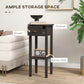 2-Tier Side Table with Drawer and Shelf, End Table for Living Room and Hallway, Coffee